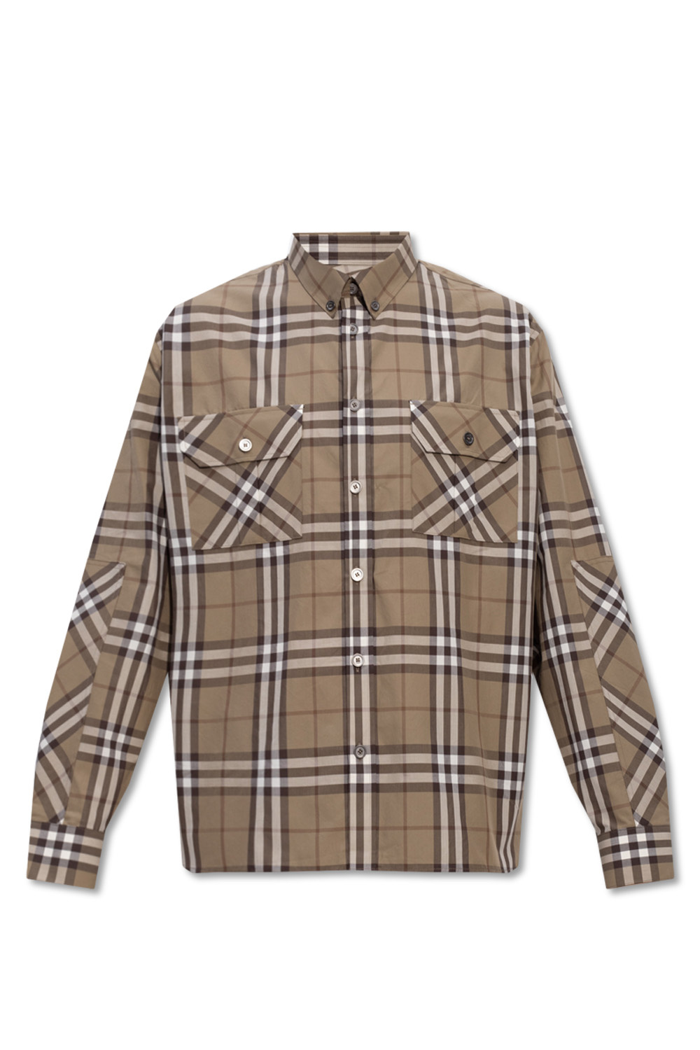 BURBERRY TRAFFORD SHIRT WITH LOGO Checked shirt Burberry SchaferandweinerShops Pakistan